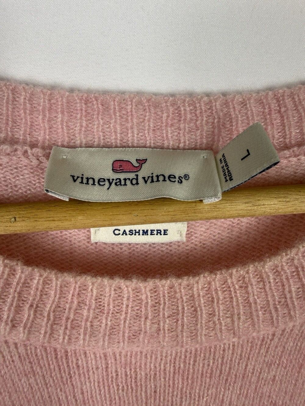 Vineyard Vines Cashmere Tennis Sweater Womens Large Embroidered Lightweight - Picture 5 of 12
